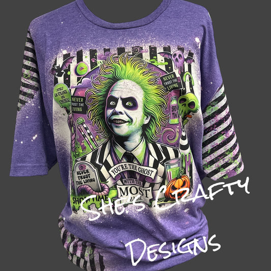 Beetlejuice bleached shirt