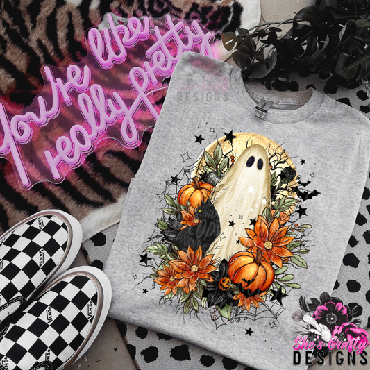 Ghost and Black cat besties t-shirt