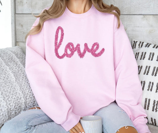 Faux Tinsel Love Sweater..... Limited time Offer..2 days ONLY 1/24-1/26 9am