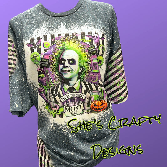 Beetlejuice bleached shirt