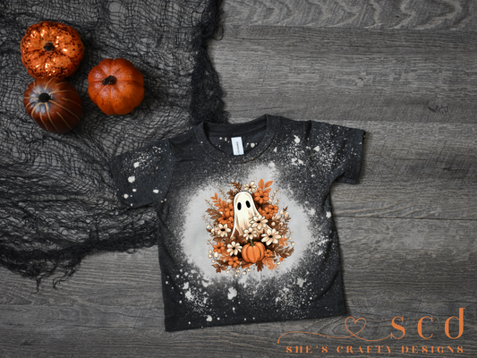 Toddler Bleached Super cute Ghost T-Shirt