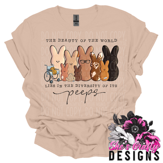 Diversity in its Peeps shirt