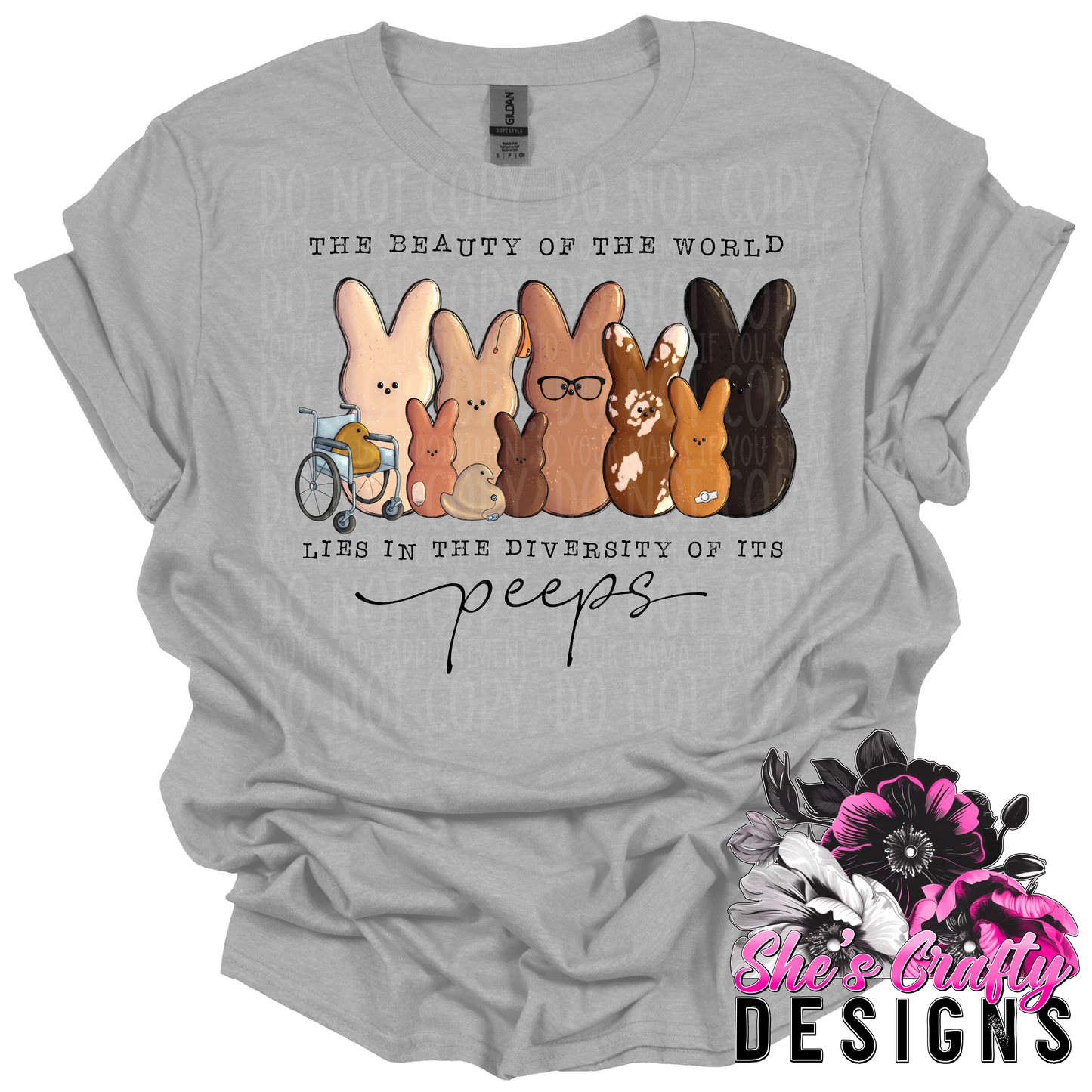 Diversity in its Peeps shirt