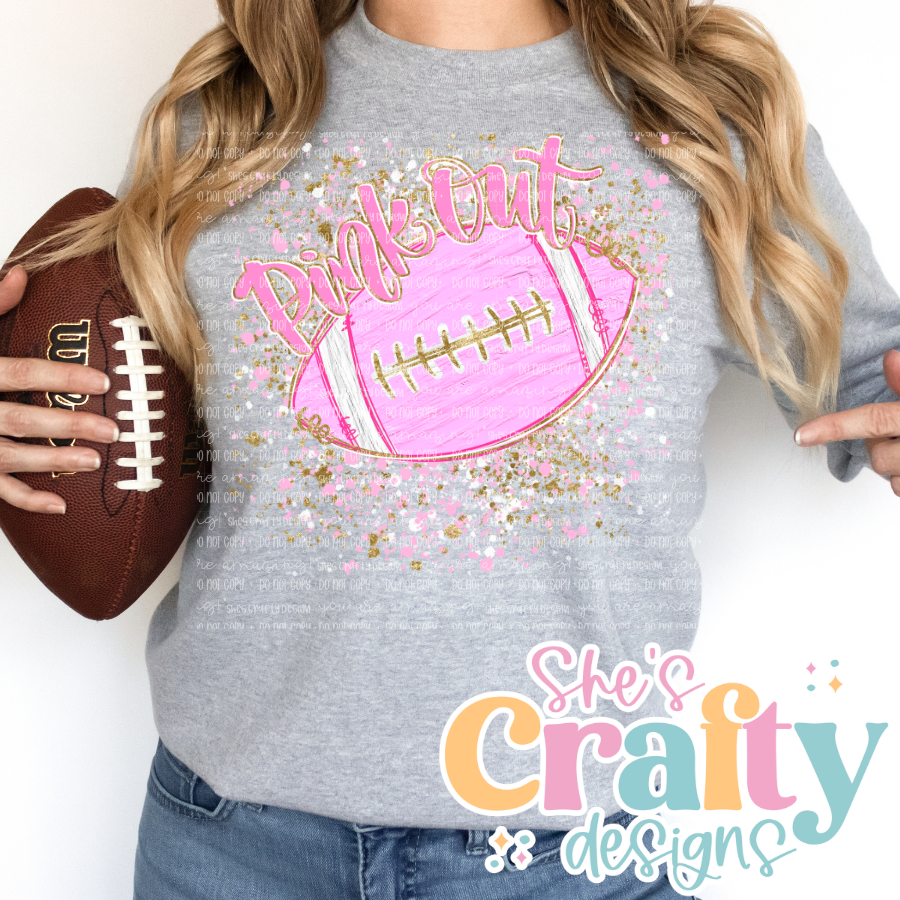 Pink out Football Splash