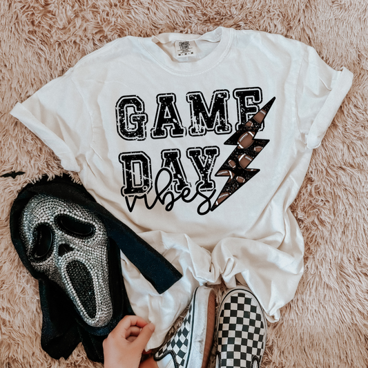 Game Day Vibes (Bolt with football) Tee