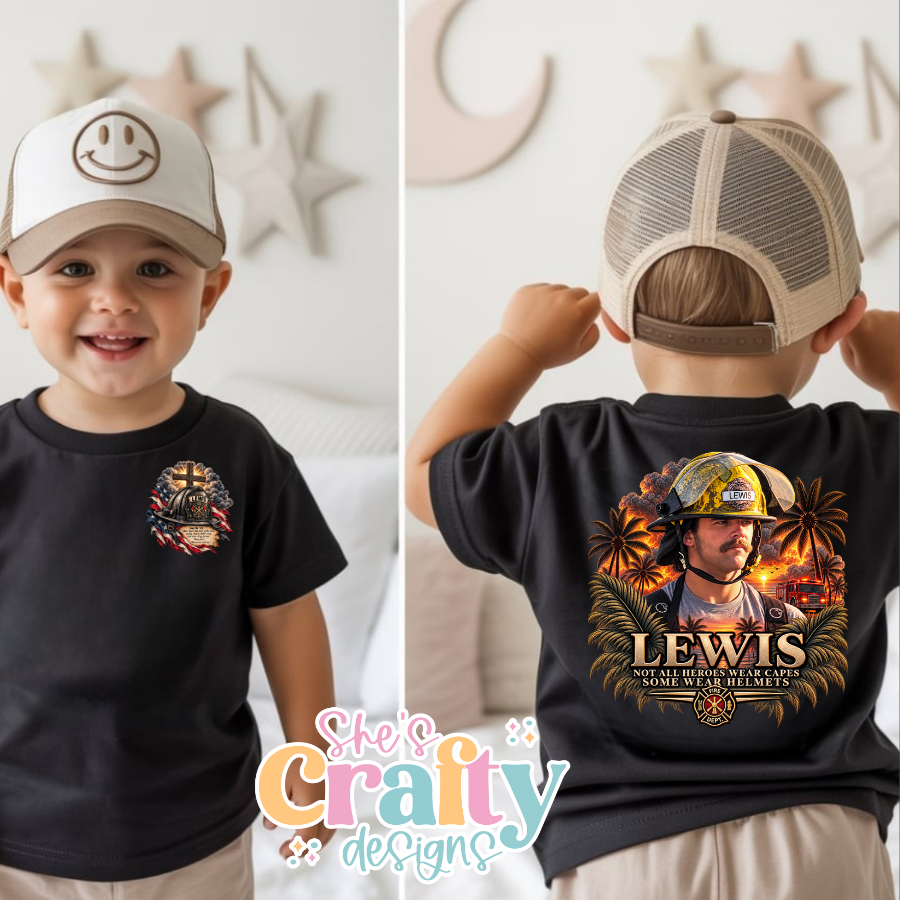 Keepsakes In Memory of Evan Daniel Lewis (Toddler and Youth with DTF prints)